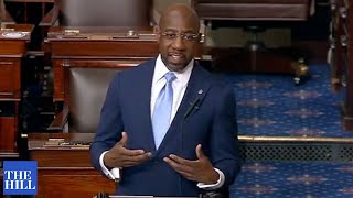 Raphael Warnock gives FIRST speech from the Senate floor [upl. by Halihs]