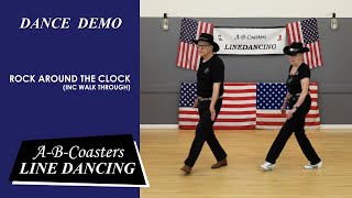 ROCK AROUND THE CLOCK  Line Dance Demo amp Walk Through [upl. by Aicnarf]