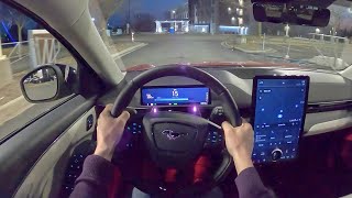 2021 Ford Mustang MachE  POV Night Drive Binaural Audio [upl. by Jobe]