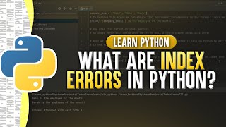 Index Errors In Python List Index Out Of Range [upl. by Kristen]