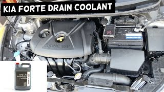 HOW TO DRAIN FLUSH COOLANT ON KIA FORTE [upl. by Reffotsirk394]