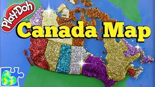 Map of CANADA for Kids Part 1  Learn the Canadian Provinces with a PlayDoh Puzzle [upl. by Abram]