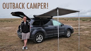 A Clever Subaru Outback Camping Setup SUV Camper Build [upl. by Hilten183]