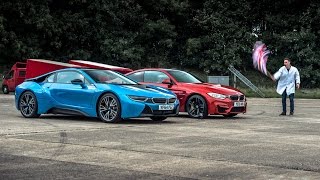 BMW i8 vs BMW M4  Top Gear [upl. by Ralph393]