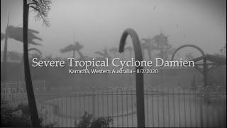 Severe Tropical Cyclone DAMIEN  FULL COVERAGE 4K Karratha WA Australia 822020 [upl. by Meade]