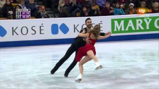 Guillaume Cizeron amp Gabriella Papadakis SP Worlds 2016 Boston [upl. by Sidon]