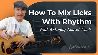 How To Mix Licks With Rhythm  Blues Guitar [upl. by Tudela]