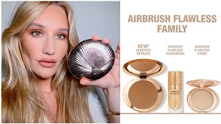 How To Apply Bronzer Using Charlottes Airbrush Bronzer amp Airbrush Collection  Charlotte Tilbury [upl. by Aneetsirk]