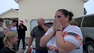 Parents of 12 break down sobbing when they discover what Secret Santa has brought them [upl. by Gilbertson]