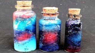 DIY CÓMO HACER una GALAXIA  Galaxia en frascos [upl. by Reneta]