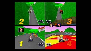 Mario Kart 64 Multiplayer VS 4 Players [upl. by Ennairak454]