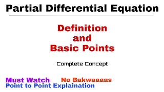 1 Partial Differential Equation  Basic Points  PDE [upl. by Adnilreb]