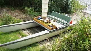 Catamaran with Magnus Effect Rotor Sail [upl. by Jehanna925]