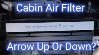 Cabin Air Filter Arrow Up Or Down Air Flow Direction [upl. by Animsaj]