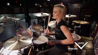 Hayley Cramer Pop Evil Soundcheck Drum Cam Trenches  Vater Drumsticks [upl. by Kirit]