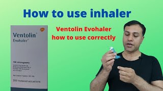 How to use Ventolin inhaler without spacer  Ventolin Evohaler [upl. by Anerak]