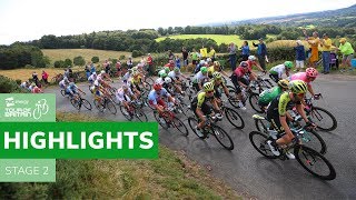 Tour of Britain 2019  Stage two highlights Scottish Borders [upl. by Ydnil145]