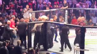 UFC 229 BEST ANGLE ON CAGE BRAWL 😱 Conor vs Khabib [upl. by Elberta950]