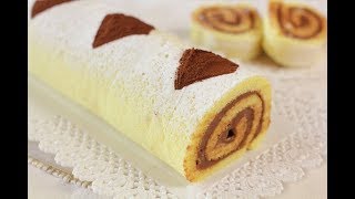 ROTOLO ALLA NUTELLA DI BENEDETTA Ricetta Facile  Nutella Swiss Roll [upl. by Schifra]