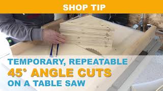 How to Cut 45 Degree Angles on a Table Saw and Crosscut Sled [upl. by Sparks626]