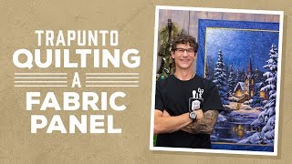 Trapunto Quilting on a Fabric Panel [upl. by Nnylyoj]