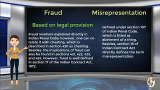 What is Difference Between Fraud amp Misrepresentation [upl. by Eelidnarb635]