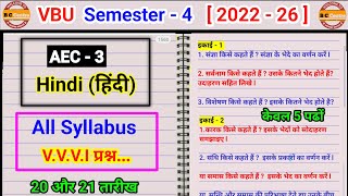 Semester 4 AEC  3 Important Questions l sangya kise kahate Hain sem 4 aec 3 hindi question answer [upl. by Nileve]