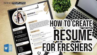 Best ResumeCV Design for Freshers in MS Word  DIY Tutorial [upl. by Hselin]