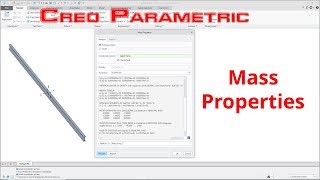 Creo Parametric  Mass Properties  Analysis Tools  Tutorial [upl. by Rialb]