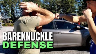 Bare Knuckle Boxing Defense  Self Defense Head Movement  Stop Flinching [upl. by Carrel657]