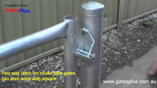 Gate Latch 2 way for round pipe and square [upl. by Eimaral]