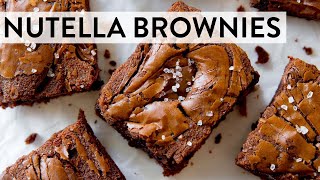 Nutella Brownies  Sallys Baking Recipes [upl. by Pisano83]