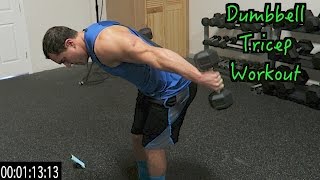 Intense 5 Minute Dumbbell Tricep Workout [upl. by Shutz]