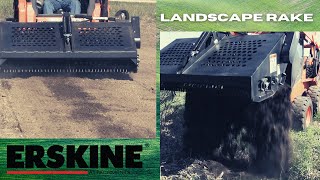 Landscape Rake for skid steer Overview [upl. by Attayek484]