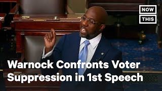 Raphael Warnock Delivers First Floor Speech [upl. by Aivatra]