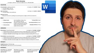 How To Make a Resume For Students  Microsoft Word [upl. by Eesyak]