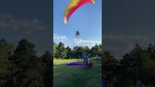 Tandem Paragliding  Landing  ArkansasOklahoma Flying [upl. by Sara-Ann]