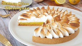 TARTE au CITRON MERINGUÉE  Recette Facile MERINGUE ITALIENNE [upl. by Rekab]