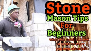 Stone Masonry Tips For BeginnersHow To Build A Stone Wall From StartDiy tips [upl. by Oilegor]