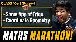 Class 10th Maths Maha Marathon  Some App of Trigonometry amp Coord Geometry 🔥  Shobhit Nirwan [upl. by Wallinga538]