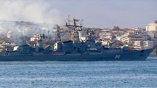 Russian navy pours south through Bosphorus [upl. by Yleen]