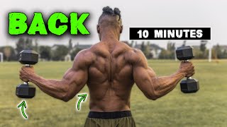 10 MINUTE LIGHTWEIGHT DUMBBELL BACK WORKOUT [upl. by Fuller]