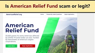 American Relief Fund from USA Weekly  scam or legit Should you get a Grant on americanrelieforg [upl. by Nauwtna]