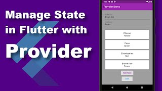 Managing state in Flutter with Provider Version 3 [upl. by Marijo]