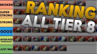 WOTB  RANKING ALL T8 [upl. by Laucsap]