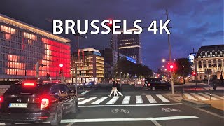 Brussels 4K  Driving Downtown  Europes Washington DC [upl. by Mears]