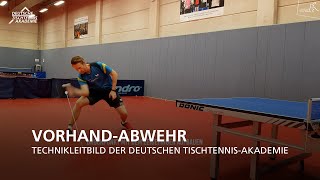 VorhandAbwehr I Technikleitbild der Deutschen TischtennisAkademie [upl. by Ecneitap238]