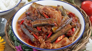 Binagoongang Talong Eggplant in Shrimp Paste Sauce  Filipino Classic Recipe by FOXY FOLKSY [upl. by Attenweiler]