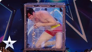 FIRST LOOK Escapologist takes on TERRIFYING underwater stunt  BGT 2020 [upl. by Yalc]