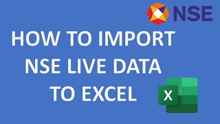 How to Import NSE Live Data in Excel  NSE Live Data in Excel [upl. by Friedrich]